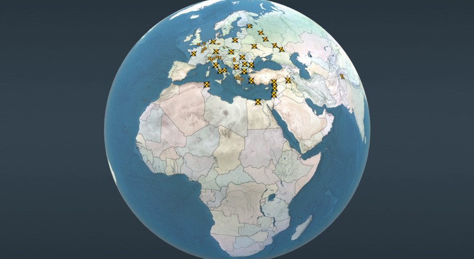 Түүхэн байр зүйн зураг (тулаанууд, дэлхий дахины түүх)