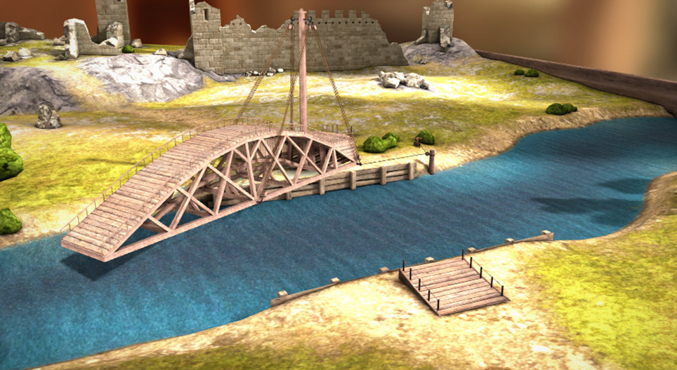 Леонардо да Винчигийн зохион бүтээлүүд - Эргэдэг гүүр (1487–1489)