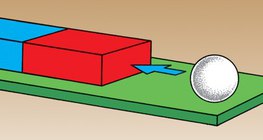 Соронзон ойртуулахад төмөр бөмбөлөг хөдөлж эхэлнэ