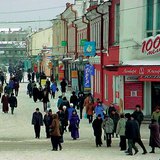 Pedestrian walkway in Irtkutsk, Siberia