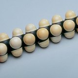 Стеарин хүчлийн молекулын бөмбөлөг болон иштэй бөмбөлөг загвар