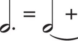 Цэгтэй хагас ноотны урт