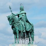 Szent István szobra a Halászbástyán