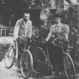Pierre Curie (1859-1906) and his wife, Marie Curie (1867-1934)