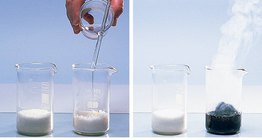 Хүхрийн хүчил ба элсэн чихрийн урвал