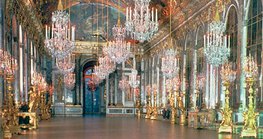 The Hall of Mirrors in the Palace of Versailles, France