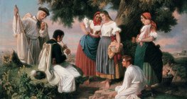 Янош Янко - Ардын дууны төрж байгаа нь (1860, Унгарын үндэсний галерей)