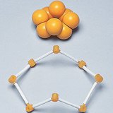 Хүхрийн молекулын бөмбөлөг, иштэй бөмбөлөг загвар