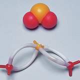 Хүхрийн давхар ислийн молекулын бөмбөлөг, иштэй бөмбөлөг загвар