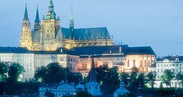 View of the Prague Castle and the Charles Bridge