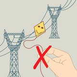 Цаасан шувууны утас цахилгааны шугамд орооцолдвол энэ утсанд хүрч болохгүй!