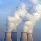 Smoking factory chimneys