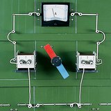 Inducing alternating current by rotating a magnet and fixed coil - Measuring the induced current with ammeter Inducing alternating current by rotating a magnet and fixed coil - Measuring the induced current with ammeter