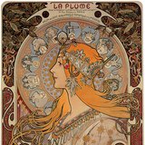 Алфонс Муча: La Plume Календар (зурагт хуудас, Art Nouveau)