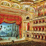 A korabeli Magyar Állami Operaház színpadképe és nézőtere