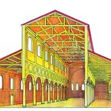 Итали, Равенна, Класс дахь Сант'Аполлинарийн сүмийн хөндлөн огтлол (536-549, Христийн эртний урлаг)