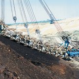 Külszíni lignitbánya Visonta mellett, a Mátra lábánál