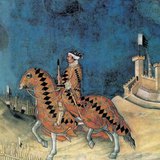 Симон Мартини: Гидоринчио да Фолианогийн морьт хөрөг (1328, Сэргэн мандалт)