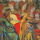 Мадригал дуучдыг хивсэн дээр дүрсэлсэн нь